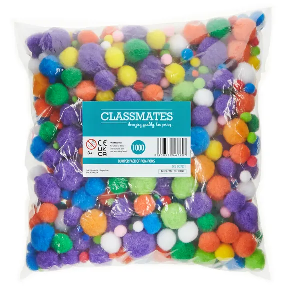 Classmates Pom Poms - Pack of 1000