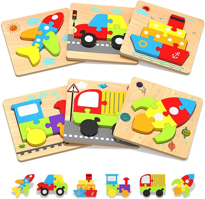 Wooden Toddler Puzzles Toys